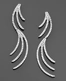 14k White Gold Diamond Wave Earrings (1 ct. t.w.)