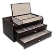 Dark Brown Jewelry Box With Organizer