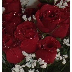 84 Silk Rose Flowers w/Raindrops - Wedding Flowers - Bridal/Floral - Burgundy