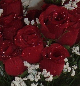 84 Silk Rose Flowers w/Raindrops – Wedding Flowers – Bridal/Floral – Burgundy