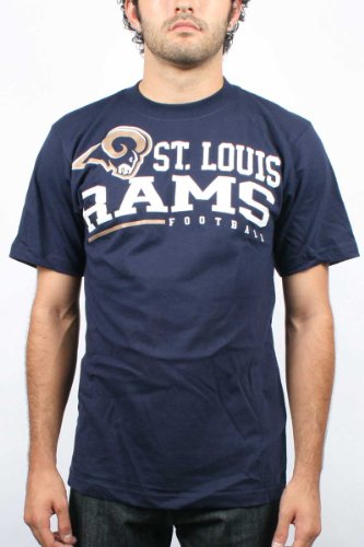 NFL Men's St. Louis Rams Arched Horizon Tee Shirt (Crimson, Medium)