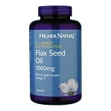 Huile de Lin Biologique en gélules de 1000mg - 120 gél - Higher Nature