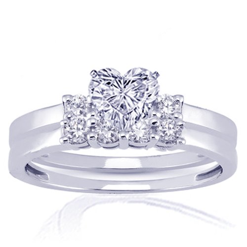1.25 Ct Heart Shaped Diamond Engagement Wedding 
