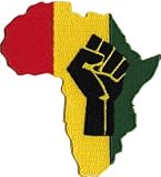 Novelty Iron On - Reggae & Rasta Africa Fist Logo Patch