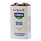 Xavax NiMH-Akku 9V-E-Block (250 mAh)