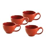 Chantal 16-Ounce Multi-Use Mug, Semi Gloss Red, Set of 4 by 