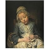 Young Knitter Asleep Poster Print