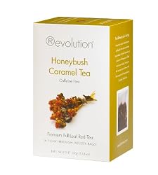 Revolution Tea Honeybush Caramel Tea, Caffeine Free, 16-Count Teabags (Pack of 6)
