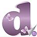 Wall Letter Stickers Custom Name Decals Girls Personalized Initial Baby Nursery Kids Room Decor Child Playroom Bedroom Home Vinyl Alphabet Removable Peel Stick Butterflies (Letter d Purple Butterfly)