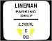 Decorated Mouse Pad with lineman parking only - all others will be poked! image