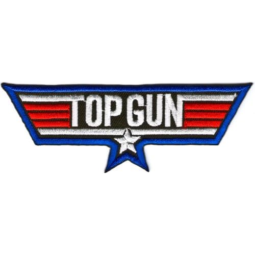 Top Gun Logo Sign Symbol Embroidered Iron on Patch Ironon