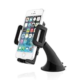 Aukey 車載ホルダー　スマートフォンホルダー 携帯ホルダー　360°回転可能 吸盤式 iPhone 6 Plus/iPhone 6/5S 5C 5 4S 4 / Samsung Galaxy S5 S4 S3, Note 3 2 / Google Nexus / HTC One, One 2 (M8) / Amazon Fire Phone / Motorola MOTO X, G / Nokia 5020 1020 520 / LG G3, Optimus、GPS、iPodタッチ、MP3プレーヤー、スマートフォン等対応（ブラック）AK-3D