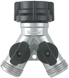 12 Pack Gilmour 15 Double Water Hose Metal "Y" Connector with Shut-Off