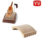 1, EMERY, CAT, BOARD, and 1, EMERY CAT, BOARD REFILL, COMBO, SET, -AS SEEN ON TV-, Patented abrasive emery surface, Bonus furry play toy and catnip included, in, EMERY Cat Board, is, about, 18"L x 12"W x 4."H, REFILL is about, 16"L x 8.75"W x 4"T, UPC 989898153664