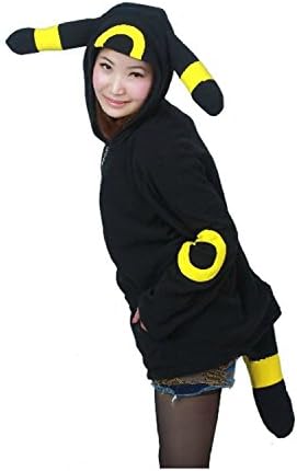 Maconaz Black Pokemon Pikachu Umbreon Kigurumi Costume Hoodie-Female-Medium