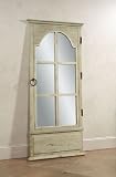 Door Mirror by Bassett Mirror Company - Antique Clear Pine w/ Moss Green Accent (M3272)