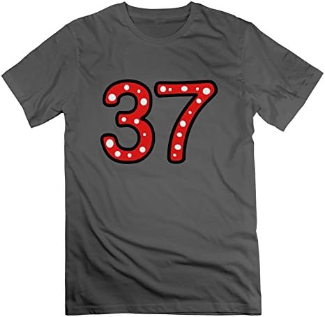 Unique Casual Customizable Short-sleeve Number 37 & Bubbles Pattern Men X-small Gray Shirts
