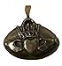 Wild Goose Studios Claddagh Christmas Ornament Resin Cast Coated in Bronze Sturdy 1 ¾ Inches Tall by 2 ¾ Inches Wide with Ribbon Ready to Hang Made in Ireland