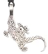 Crocodile Alligator Pattern Pewter Pendant Necklace