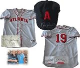 Yunel Escobar Autographed / Signed 2009 Game Used Throwback Atlanta Braves Jersey & Hat
