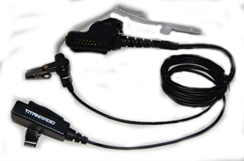 Titan Radio Surveillance FBI Style Ruggedized Heavy Duty Construction Earpiece TRSKM3 for HT1000 JT1000 MT1500 MT2000 MTS2000 MTX8000 MTX9000 PR1500 XTS1500 XTS2500 XTS3000 XTS3500 XTS5000