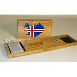 Iceland Flag Cribbage Board
