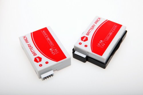 Accessoires appareils photo numériques 2 x batteries LPE8 LP-E8 MP EXTRA ® pour CANON reflex - Batterie optimisée pour CANON EOS 550D , EOS 600D , EOS 650D , EOS Rebel T2i , EOS Rebel T3i SPECIAL OFFERS