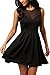 Manydress Women's A-Line Sleeveless Mini Swing Cocktail Party Dress