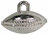 1 Silver Plastic Football Charms - Pkg of 48