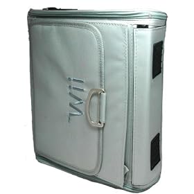 Travel Carrying Case for Nintendo Wii with Shoulder Belt.