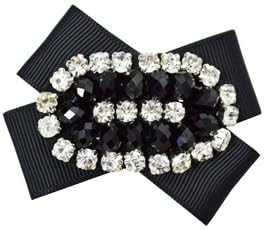 Shoellery Cannes Black Decorative Shoe, Hat or Brooch Clips