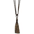 Single Tassel Tieback Pair - Black/Gold (24")