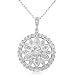 10K White Gold 0.25 Carat Diamond Pendant w/ chain