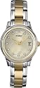 Timex - Exclusivit&eacute; Amazon - T2N141Pf - Collection Crystal - Quartz Analogique - Montre Femme - 11 Crystal de Swarovski - Boitier en M&eacute;tal Bicolore - Bracelet en Acier Bicolore - Cadran Texture