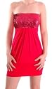 EyeCatchClothing - Women's Sexy Sequin Boob Tube Mini Dress