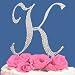 Fully Covered in Crystal Monogram Wedding Cake Topper Letter - Letter K