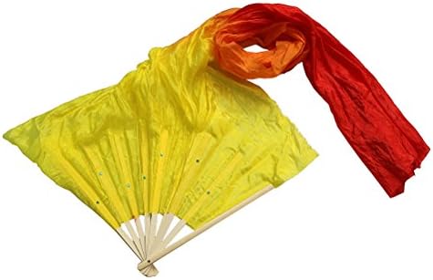 sany58520 Belly Dance Dancing Silk Bamboo Long Fans