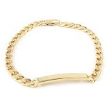 Identity bracelet plated gold 