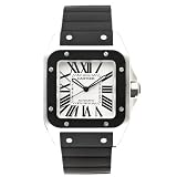 Cartier Mens W20121U2 Santos 100 Automatic Rubber Strap Watch by Cartier
