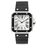 Cartier Men's W20121U2 Santos 100 Automatic Rubber Strap Watch