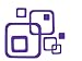 Purple R/ Squares Geo Shapes Mod Wall Vinyl Stickers