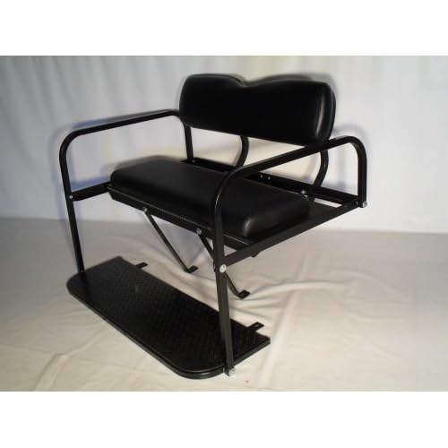Best Price EZGO TXT Golf Cart Rear Flip Back Seat Kit (Black)
