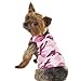 Casual Canine 9-Inch Cotton Camo Dog Tank, Small, Pink/Chive