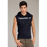 G-Star Palmer Stitch Navy Sleeveless Hooded Sweater at G-Star