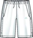 Adidas Mens Climalite 3 stripe lined White leisure Shorts
