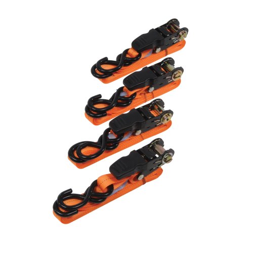 Clés polygonales Silverline 648419 Lot de 4 Sangles d'arrimage à tendeur à cliquet caoutchouté 900 kg HOT PRODUCT TODAY