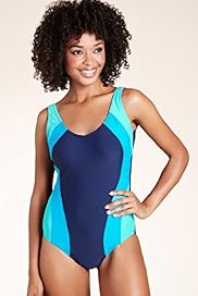 Tummy Control Contrast Side Panelled Swimsuit