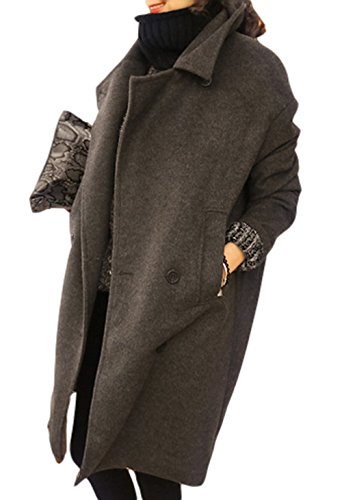 レディース カシミヤ コート ウールコート スーツ ウールコート 秋 冬 ダッフルコート チェスターコート ファー キルティングコート トレンチコート トレンチ コート ロングコート モヘア ウール ダウンコート ブラック 同窓会 保温 トップス トレンディ 秋物 秋冬 〜16枚セットのシール付き〜 (L  グレー)