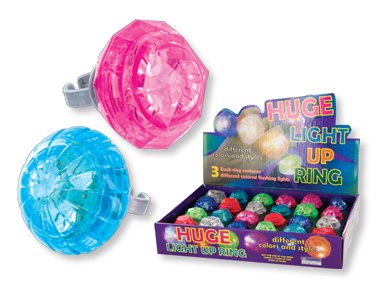 Childrens Toyshop  Toys : Jumbo Jewel Giant Light up Ring