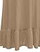 LA BASIC Women's A-Line Ruffled Hem Panel Dress - Made In U.S.A. (S-3XL/11 Colors)